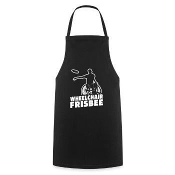 Frisbee Fauteuil roulant - Tablier de cuisine - noir - Devant - AI Model Male 185 dark (185cm)