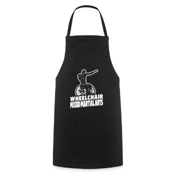 Mixed Martial Arts Rollstuhl - Kochschürze - Schwarz - Vorne - AI Model Male 185 dark (185cm)