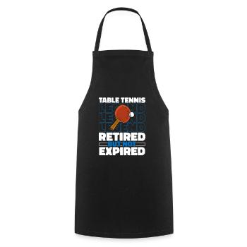 Tennis de table Ping-pong à la retraite - Tablier de cuisine - noir - Devant - AI Model Male 185 dark (185cm)