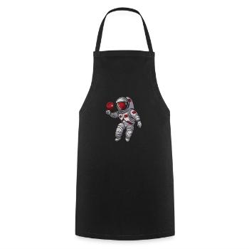Tischtennis Pingpong Astronaut - Kochschürze - Schwarz - Vorne - AI Model Male 185 dark (185cm)