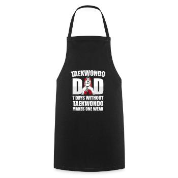 Taekwondo Père Taekwondo - Tablier de cuisine - noir - Devant - AI Model Male 185 dark (185cm)