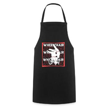 Judoka Wheelchair - Cooking Apron - black - Front - AI Model Male 185 dark (185cm)
