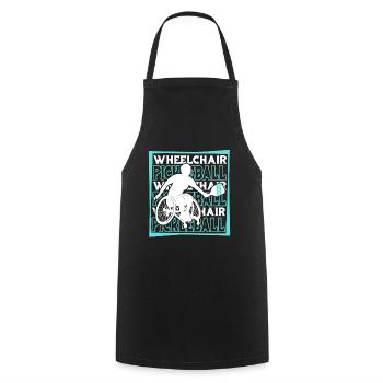 Pickleball Wheelchair - Cooking Apron - black - Front - AI Model Male 185 dark (185cm)