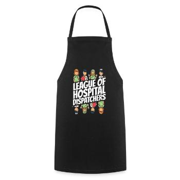 Emergency Call Control Center Operations Center Hospital - Cooking Apron - black - Front - AI Model Male 185 dark (185cm)