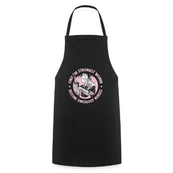 Nurse Oncological Nurse - Cooking Apron - black - Front - AI Model Male 185 dark (185cm)