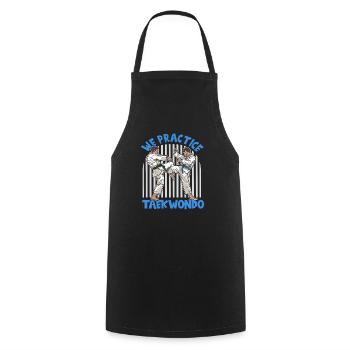Taekwondo Cool Taekwondo Father - Cooking Apron - black - Front - AI Model Male 185 dark (185cm)