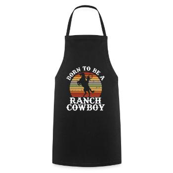 Rodeo Cowboy Ranch Cowboy - Tablier de cuisine - noir - Devant - AI Model Male 185 dark (185cm)