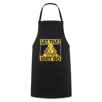 Buddha Buddhist Lustig - Kochschürze - Schwarz - Vorne - AI Model Male 185 dark (185cm)