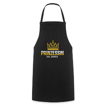 Prinzessin Krone - Kochschürze - Schwarz - Vorne - AI Model Male 185 dark (185cm)
