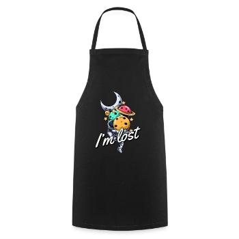 Space Space Space Colonization in the Lost - Cooking Apron - black - Front - AI Model Male 185 dark (185cm)