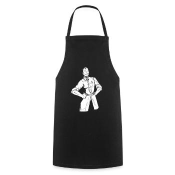 Vatertag Papa - Kochschürze - Schwarz - Vorne - AI Model Male 185 dark (185cm)