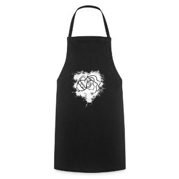 Symbole du Verseau - Tablier de cuisine - noir - Devant - AI Model Male 185 dark (185cm)