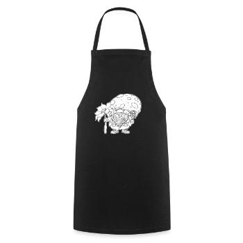 Mushroom Picker Mushrooms - Cooking Apron - black - Front - AI Model Male 185 dark (185cm)