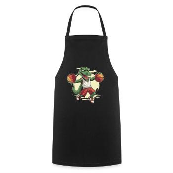Joueur de basket-ball T Rex - Tablier de cuisine - noir - Devant - AI Model Male 185 dark (185cm)