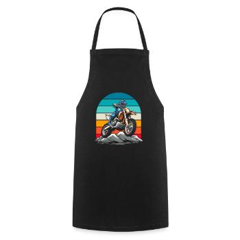 Mx Motocross Dirt Bike - Tablier de cuisine - noir - Devant - AI Model Male 185 dark (185cm)
