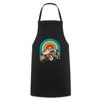Monster Truck - Cooking Apron - black - Front - AI Model Male 185 dark (185cm)