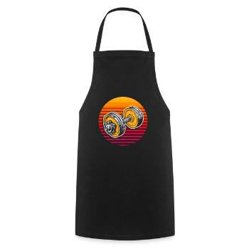 Fitness - Cooking Apron - black - Front - AI Model Male 185 dark (185cm)
