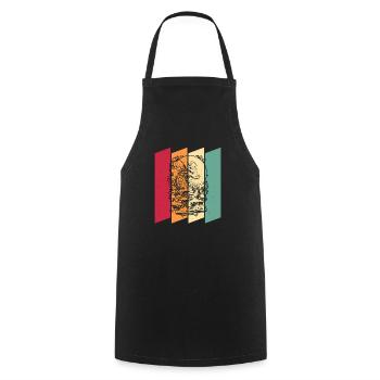 Year of the Dragon 2024 - Cooking Apron - black - Front - AI Model Male 185 dark (185cm)