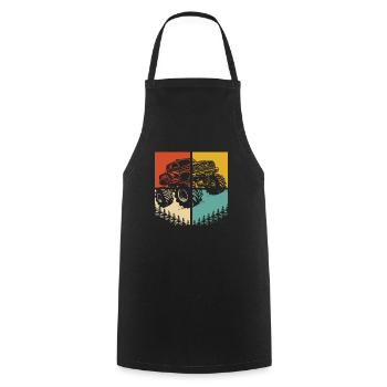 Monster Truck - Cooking Apron - black - Front - AI Model Male 185 dark (185cm)