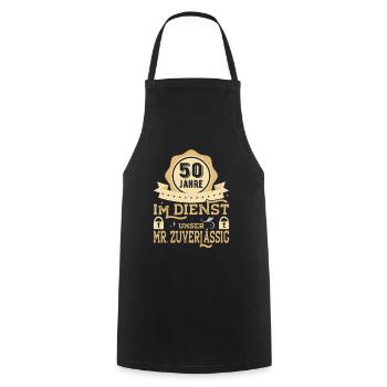 50th Anniversary Company Anniversary Gift - Cooking Apron - black - Front - AI Model Male 185 dark (185cm)