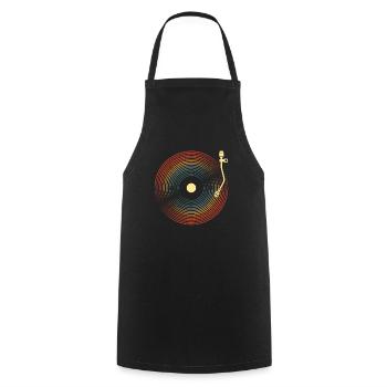 Vinyl Record Collector - Cooking Apron - black - Front - AI Model Male 185 dark (185cm)