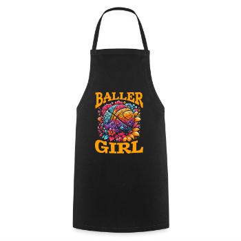 Basketball Girl Baller Girl - Cooking Apron - black - Front - AI Model Male 185 dark (185cm)