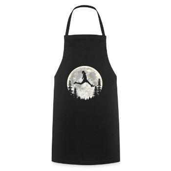 Joueur de basket-ball Basket-ball Lune - Tablier de cuisine - noir - Devant - AI Model Male 185 dark (185cm)