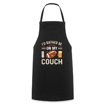 Je préfère être sur mon Couch Chiller Couch Potato - Tablier de cuisine - noir - Devant - AI Model Male 185 dark (185cm)