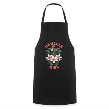 Ukulélé Fleur Ukulélé Fille - Tablier de cuisine - noir - Devant - AI Model Male 185 dark (185cm)