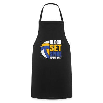 Volley-ball Volley-ball - Tablier de cuisine - noir - Devant - AI Model Male 185 dark (185cm)