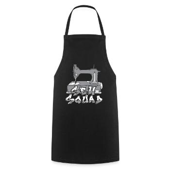 Sewing Sewing Machine - Cooking Apron - black - Front - AI Model Male 185 dark (185cm)