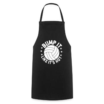 Volleyball Volleyballer - Kochschürze - Schwarz - Vorne - AI Model Male 185 dark (185cm)