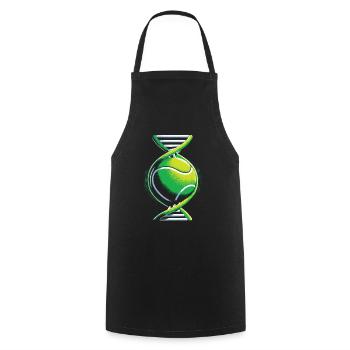 Le tennis est dans mon ADN - Tablier de cuisine - noir - Devant - AI Model Male 185 dark (185cm)