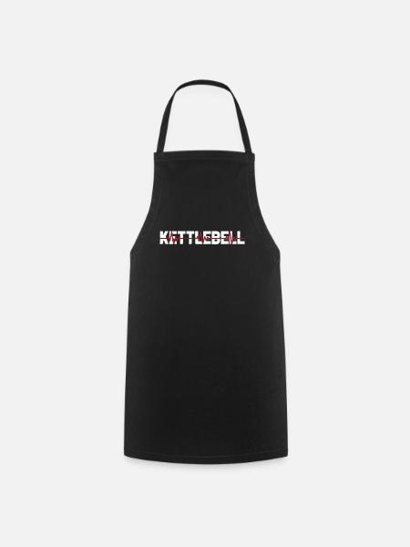 Kettlebell Ekg Heartbeat - Kochschürze - Schwarz