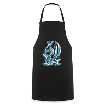 Voilier Voilier C’est dans mon ADN - Tablier de cuisine - noir - Devant - AI Model Male 185 dark (185cm)