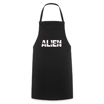Pulsation ECG extraterrestre extraterrestre - Tablier de cuisine - noir - Devant - AI Model Male 185 dark (185cm)