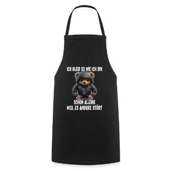 Cooler Bär mit Spruch Sarkastisch Geschenk - Kochschürze - Schwarz - Vorne - AI Model Male 185 dark (185cm)