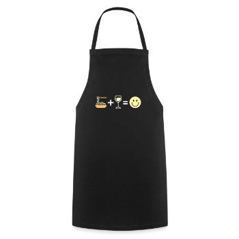 Pâtes alimentaires - Tablier de cuisine - noir - Devant - AI Model Male 185 dark (185cm)
