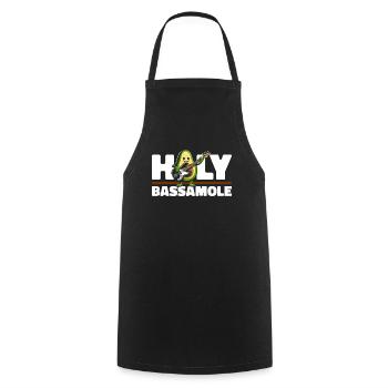 Bassist Bass Guitar Bass Player - Cooking Apron - black - Front - AI Model Male 185 dark (185cm)
