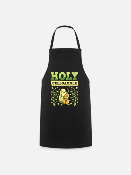 Cello Cellist Avocado Holy Celloamole - Kochschürze - Schwarz