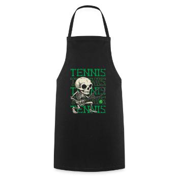 Tennis - Tablier de cuisine - noir - Devant - AI Model Male 185 dark (185cm)