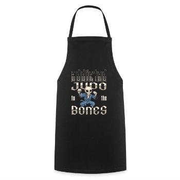 Judoka - Cooking Apron - black - Front - AI Model Male 185 dark (185cm)