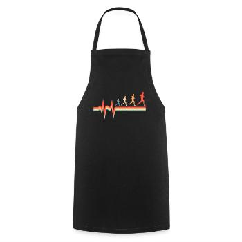Ultramarathon Ekg Heartbeat - Kochschürze - Schwarz - Vorne - AI Model Male 185 dark (185cm)