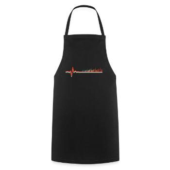 Bmx Bmx Biker Ekg Heartbeat - Kochschürze - Schwarz - Vorne - AI Model Male 185 dark (185cm)