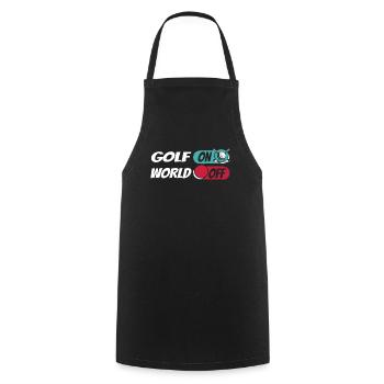 Golf Golfeur Golf Golf On World Off - Tablier de cuisine - noir - Devant - AI Model Male 185 dark (185cm)