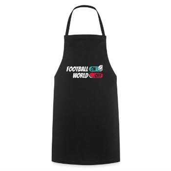 American Football Football On World Off - Kochschürze - Schwarz - Vorne - AI Model Male 185 dark (185cm)