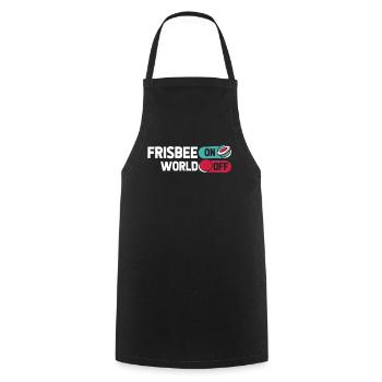 Frisbee Frisbee sur World Off - Tablier de cuisine - noir - Devant - AI Model Male 185 dark (185cm)