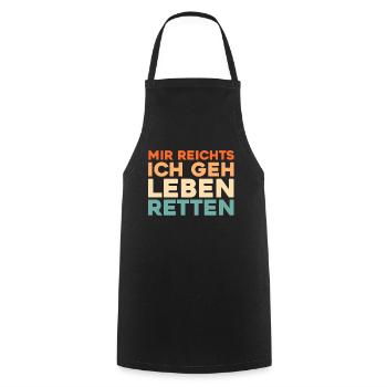 Feuerwehrmann Mir Reichts Ich Geh Leben Retten - Kochschürze - Schwarz - Vorne - AI Model Male 185 dark (185cm)