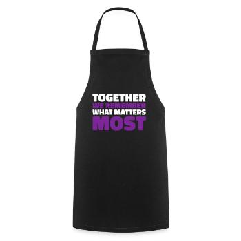 Alzheimer Soutien à la maladie d’Alzheimer - Tablier de cuisine - noir - Devant - AI Model Male 185 dark (185cm)