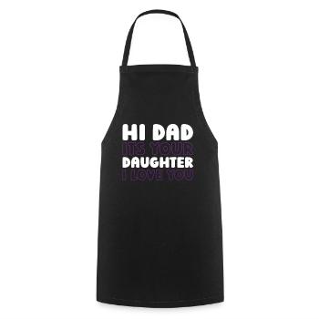 Soutien à la fille Alzheimer - Tablier de cuisine - noir - Devant - AI Model Male 185 dark (185cm)